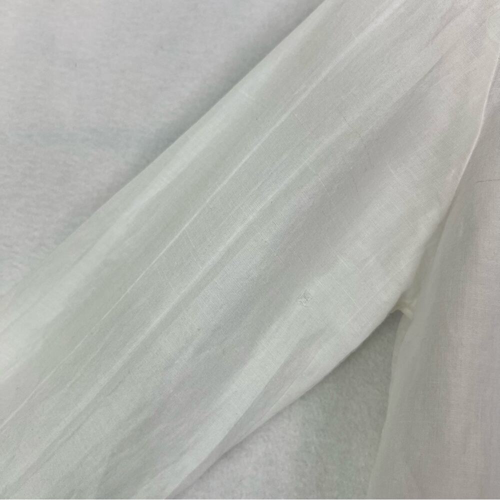 Soft Surroundings Tunic Lilith Mandarin Collar Button Up Cream White S - Picture 11 of 12